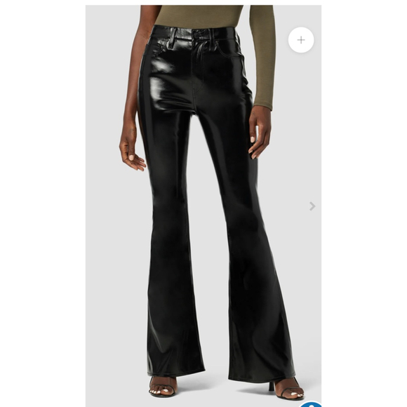 Hudson Holly High-Rise Black Patent Flare Jeans – Size 29 - Picture 1 of 9